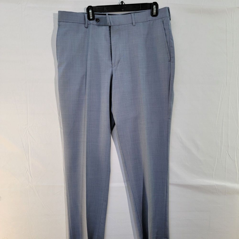2 Piece Bachrach Super 120's Wool Blend Modern Fit Suit Jacket 40R Pants 36R - Picture 2 of 14